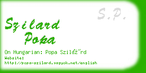 szilard popa business card